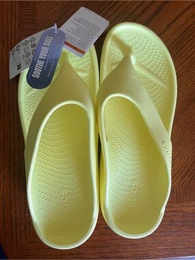 CROCS Bright Yellow Flip Flop Sandals
